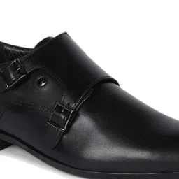 Van Heusen Men's Black Monk Shoes image 4