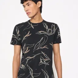 People By Pantaloons Anthracite Slim Fit Printed T-Shirt-image-92