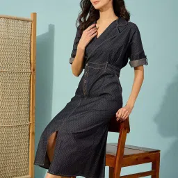 The Kaftan Company Grey Print Dress image 4