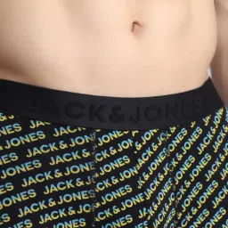 Jack & Jones Jet Black Regular Fit Printed Trunks image 4