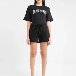 Levi's Black Cotton Relaxed Fit Shorts image 4