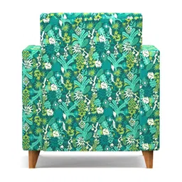 Chumbak Green Tropical Ikkat Printed Modern Chair image 4