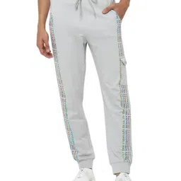 Forever 21 White Cotton Regular Fit Printed Joggers-image-77