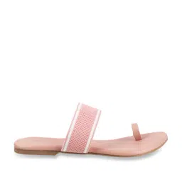 Walkway Women's Pink Toe Ring Sandals-picture-31