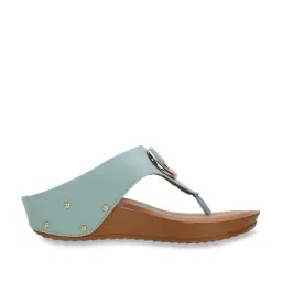 Iconics Women's Sky Blue Thong Wedges-picture-21