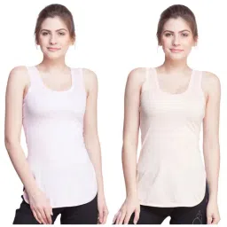Dollar Missy Light Orange & Light Pink Cotton Camisole (Pack of 2)-image-55