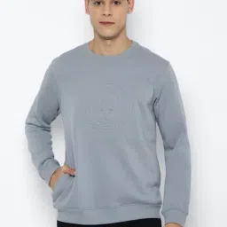 Allen Solly Grey Cotton Regular Fit SweatShirt-image-59