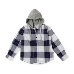Pepe Jeans Kids Navy & Grey Cotton Chequered Full Sleeves Shirt-picture-37
