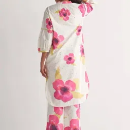 Shivani Bhargava Ivory & Pink Song Of Summer Floral Pants image 2