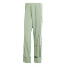 Adidas Originals Green Loose Fit Striped Trackpants image 4