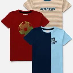 HELLCAT Multicolor Printed T-Shirt (Pack Of 3)-image-87