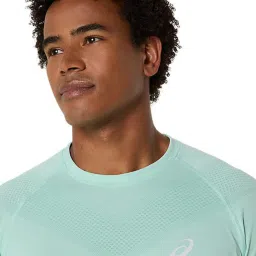 Asics Men's Coral Reef & Oasis Green Seamless Ss T-Shirt image 4