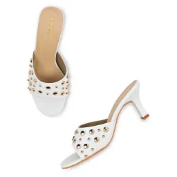 Rocia by Regal Women's White Casual Stilettos image 4