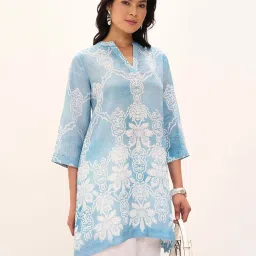 Marigold Lane Blue Printeded Tunic image 4