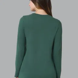 Van Heusen Green Cotton Printed T-Shirt image 2