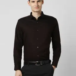 Peter England Brown Cotton Regular Fit Shirt-picture-36