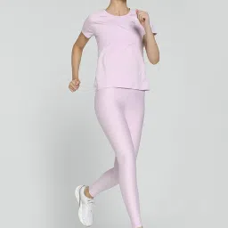 Puma Lilac Logo Print Sports T-Shirt image 4