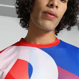 Puma x DC Red Regular Fit Graphic Print Cricket T-Shirt image 4