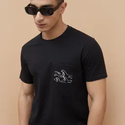 Fame Forever By Lifestyle Black Regular Fit Printed T-Shirt image 4