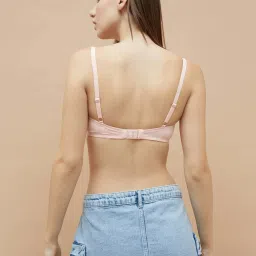 Ginger By Lifestyle Pink & Black Regular Fit Bra image 4