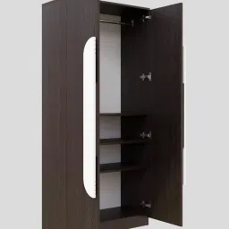 SPYDER CRAFT Wood Wardrobe (Brown & White) image 4