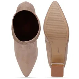 Sherrif Women's Beige Casual Booties image 4