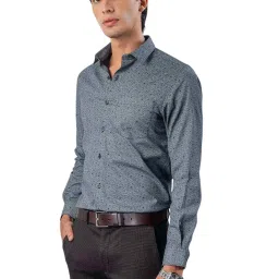 Turtle Black Cotton Slim Fit Printed Shirt image 4