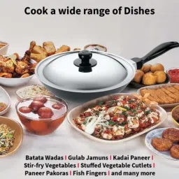 Hawkins Black & Silver Hard Anodised 25.7 cm Non-Stick Fry Pan With Lid (2 L) - Set of 1 image 3