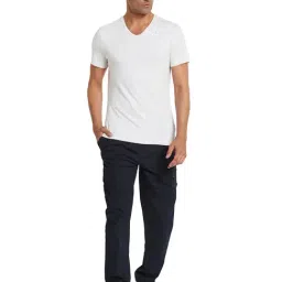 Octave Navy Blue Polyester Regular fit Solid Track Pants-picture-13