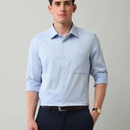 Ad By Arvind Blue Regular Fit Self Pattern Shirt-picture-21