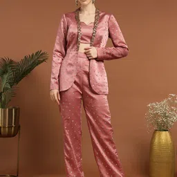 RIRASA Embroidered Sweetheart Neck Blouse & Trousers , Jacket Co-Ords-picture-37