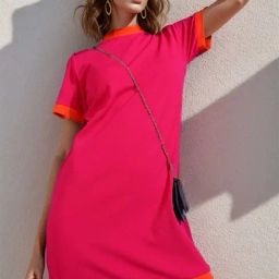 Rare Hot Pink A-Line Dress-picture-10