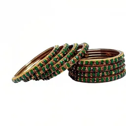 AMSHA Multi Glass Artificial Stones Bangle image 2