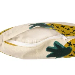 Klotthe White & Yellow Cotton Cushion Covers - Set of 5 image 4