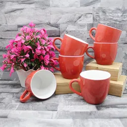 laghima jadon 6 Multicoloured Solid Ceramic Glossy Cups Set of Cups and Mugs image 4