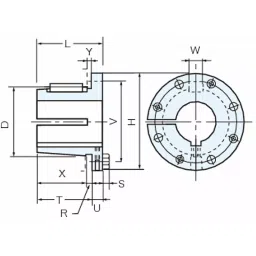 Mitsuboshi Type 1 W1 Bushing for Maxstar Wedge Pulley 120 mm, W1-120N-JIS image 2