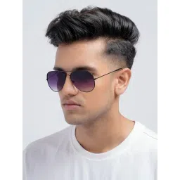 Joker & WItch Rafael Blue UV Protection Aviator Sunglasses for Men-picture-35