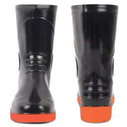 Agarson Mecury Series 24.13 cm (9.5 inch) Height Rubber Sole Double Density PVC Black & Red Safety Gum Boot Size UK 10 image 3