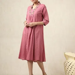 Soch Women V-Neck A-Line Midi Dress image 2