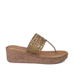 Inc.5 Women's Antique Gold T-Strap Wedges-picture-45