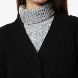 Campus Sutra Black Regular Fit Sweater image 5