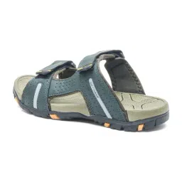 Asian Men's VISTARA-49 Forest Green & Yellow Casual Sandals image 5