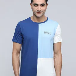 MaverIQ Colourblocked Round Neck Cotton Regular Fit T-shirt-picture-16