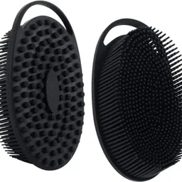 EZ Living Black Silicone Body Scrubber - Exfoliating & Cleansing - Manual Use - Normal Skin image 1
