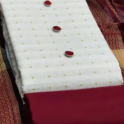 SHADOW & SAINING Unstitched Dress Material image 5