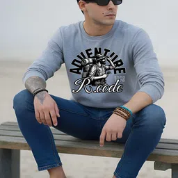 R.Code by The Roadster Life Co. Men Printed Sweatshirt image 5