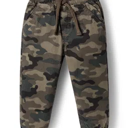 Babyhug Cotton Woven Full Length Trouser Pant With Camouflage Design - Multicolour-picture-15