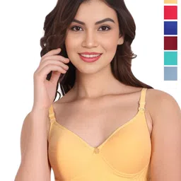 Liigne Women Pack of 6 Full Coverage Lightly Padded Bra-picture-17