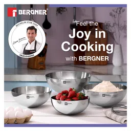 Bergner BE Bergner Essentials Tri-Ply Stainless Steel 20 cm (1.5 Liters) Tasra, Steel Kadai/Tasla Without Handle, Even Heat Distribution, Easy to Clean, Gas Stove Compatible, Silver, 5-Year Warranty image 2