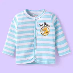 Babyhug Disney Interlock Knit Full Sleeves Jhablas with Lion King Graphics Pack of 3 - Coral Yellow & Light Blue image 2
